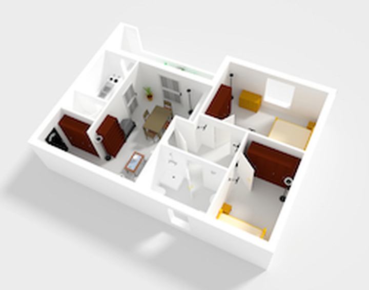3д визуализация планировки квартиры до 100 кв. метров